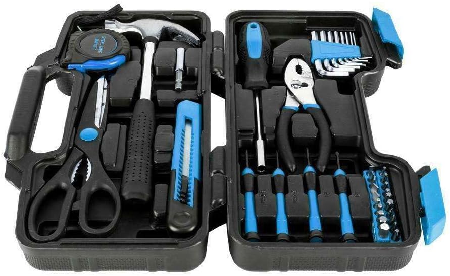 Blue 39 PCS Portable Tool Set with Carry Case H82932