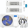 30,000 BTU 2 Zone Ceiling Cassette Ductless Air Conditioner and Heat Pump T381723