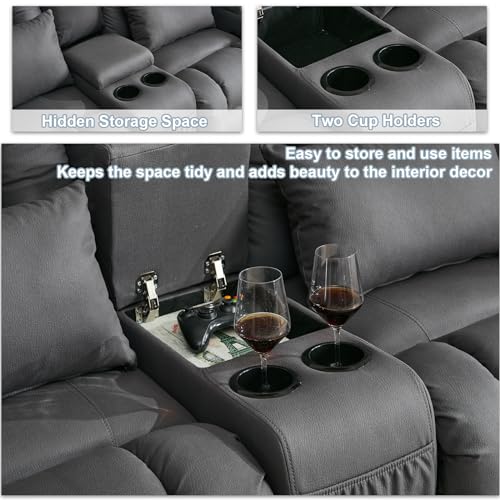 Beige RV Loveseat Recliner Sofa D511