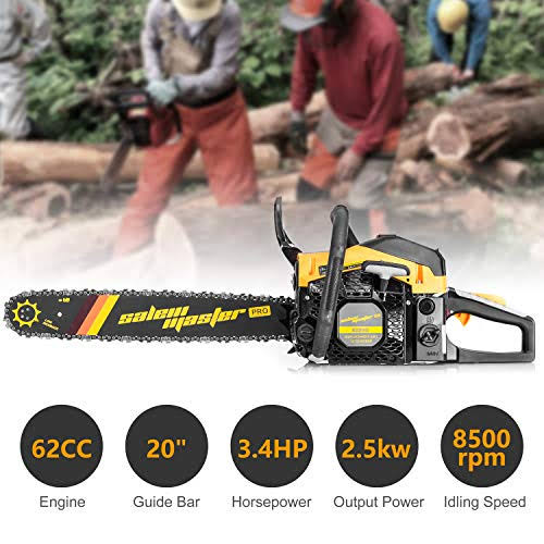 GAS Powered 62cc 2-Cycle 20-inch Chainsaw U829098