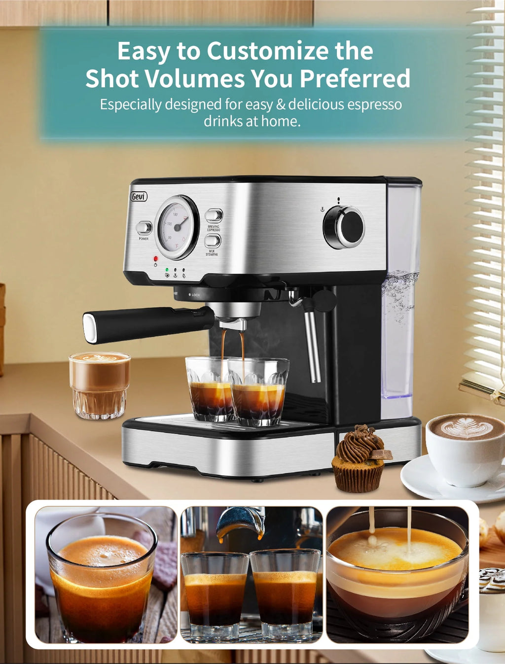 15 Bar Espresso Machine with Steamer Y942492