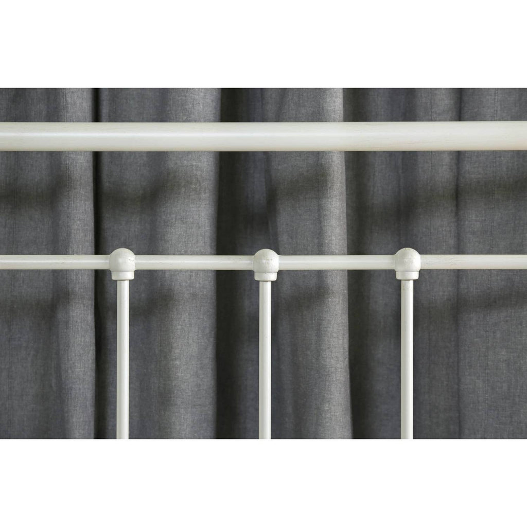 Twin Metal Bed Vintage White D212