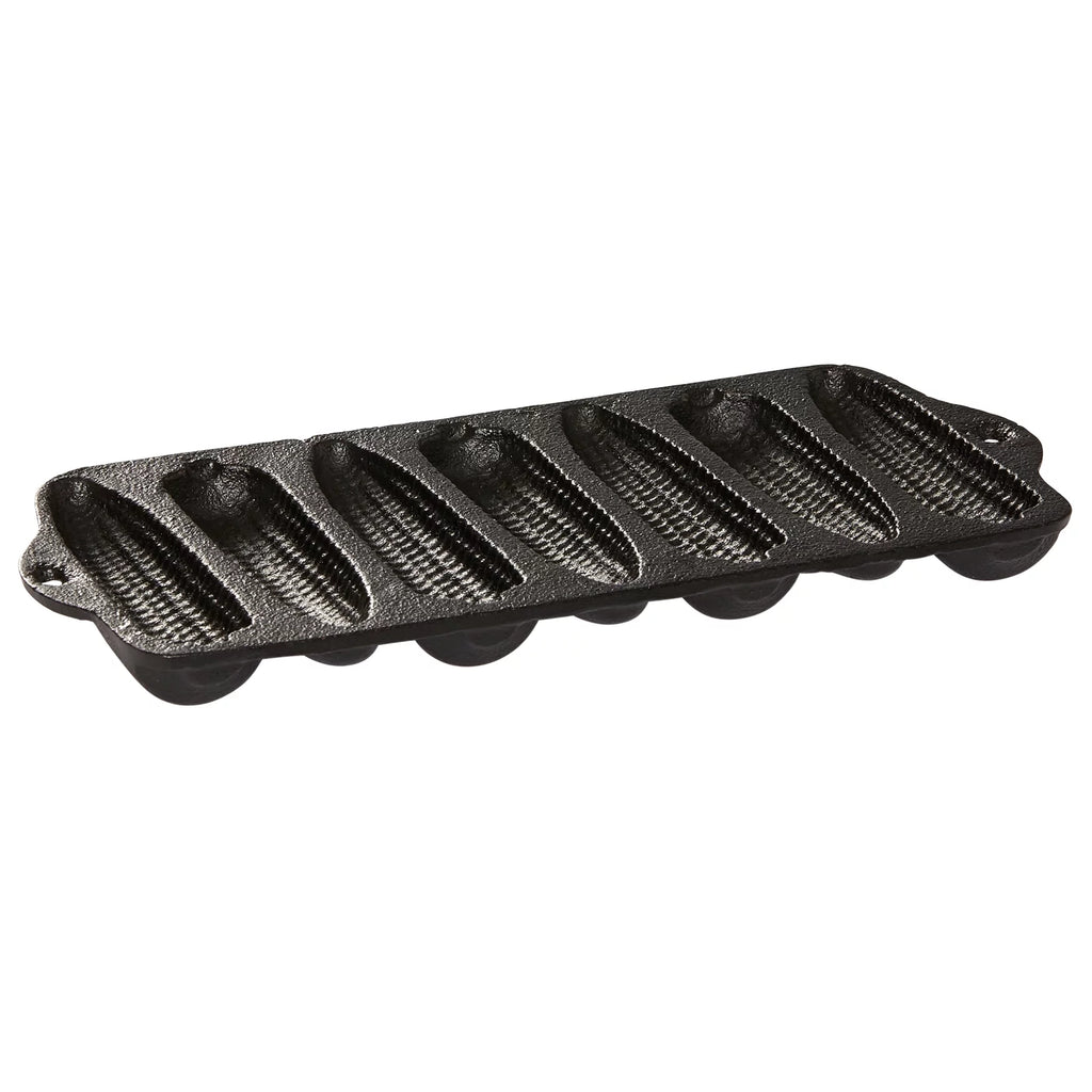 Black Pre-Seasoned Cast Iron Cornbread Baking Tray U53358