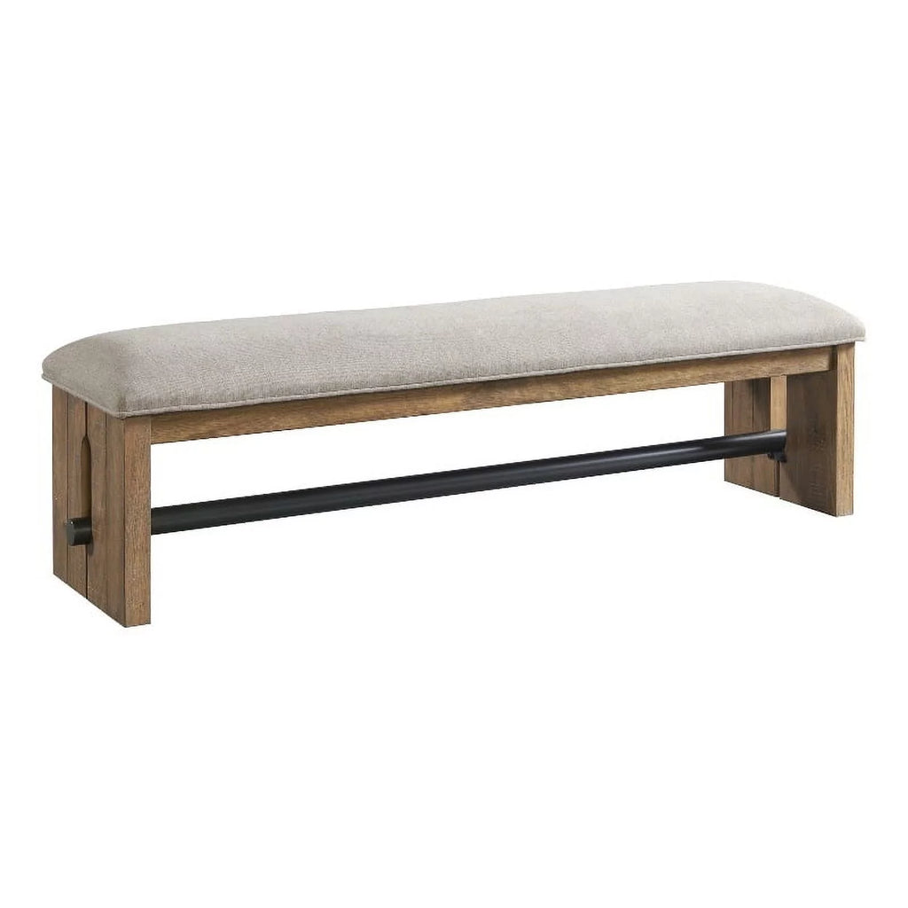 Oak Wood Backless Bench U218919
