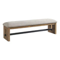Oak Wood Backless Bench U218919