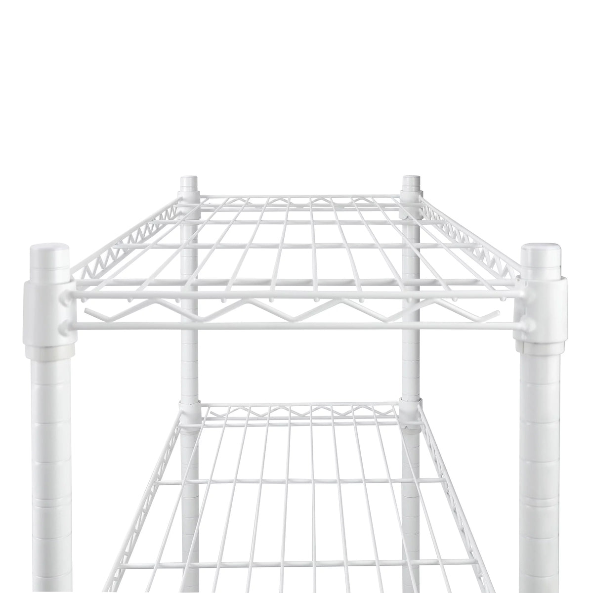 4-Tier White Wire Shelf Unit I81518