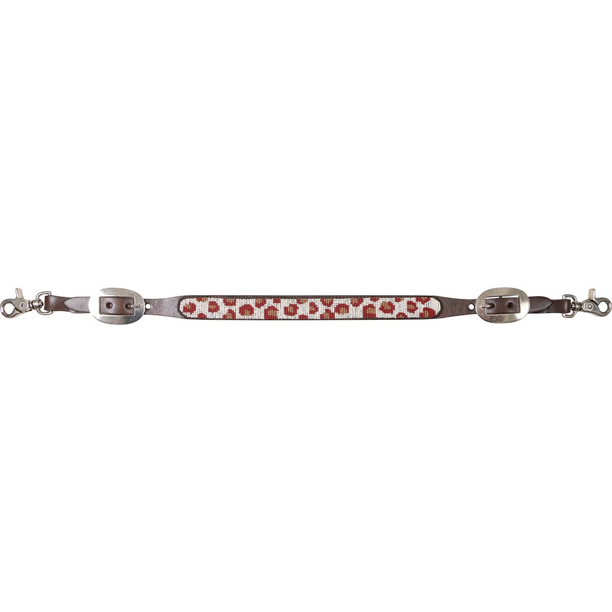 Brown Cheetah Beaded Wither Strap Q674
