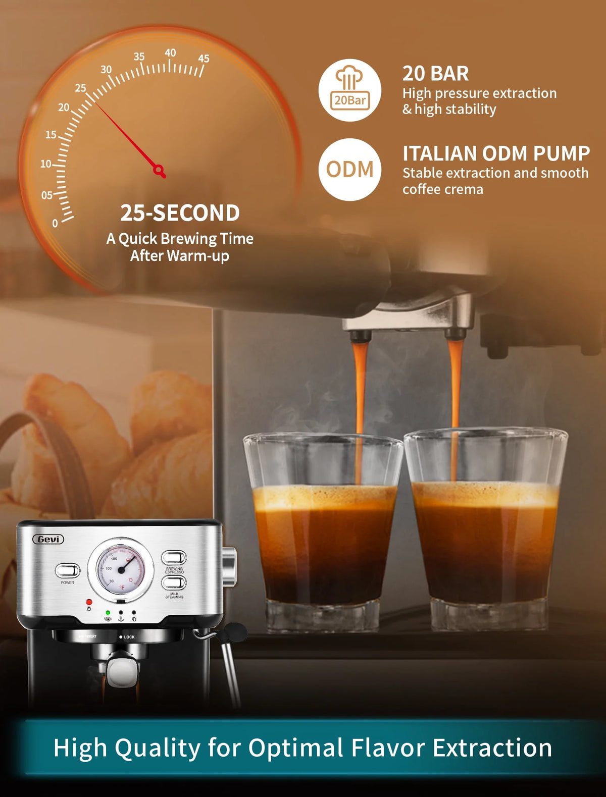 15 Bar Espresso Machine with Steamer Y942492