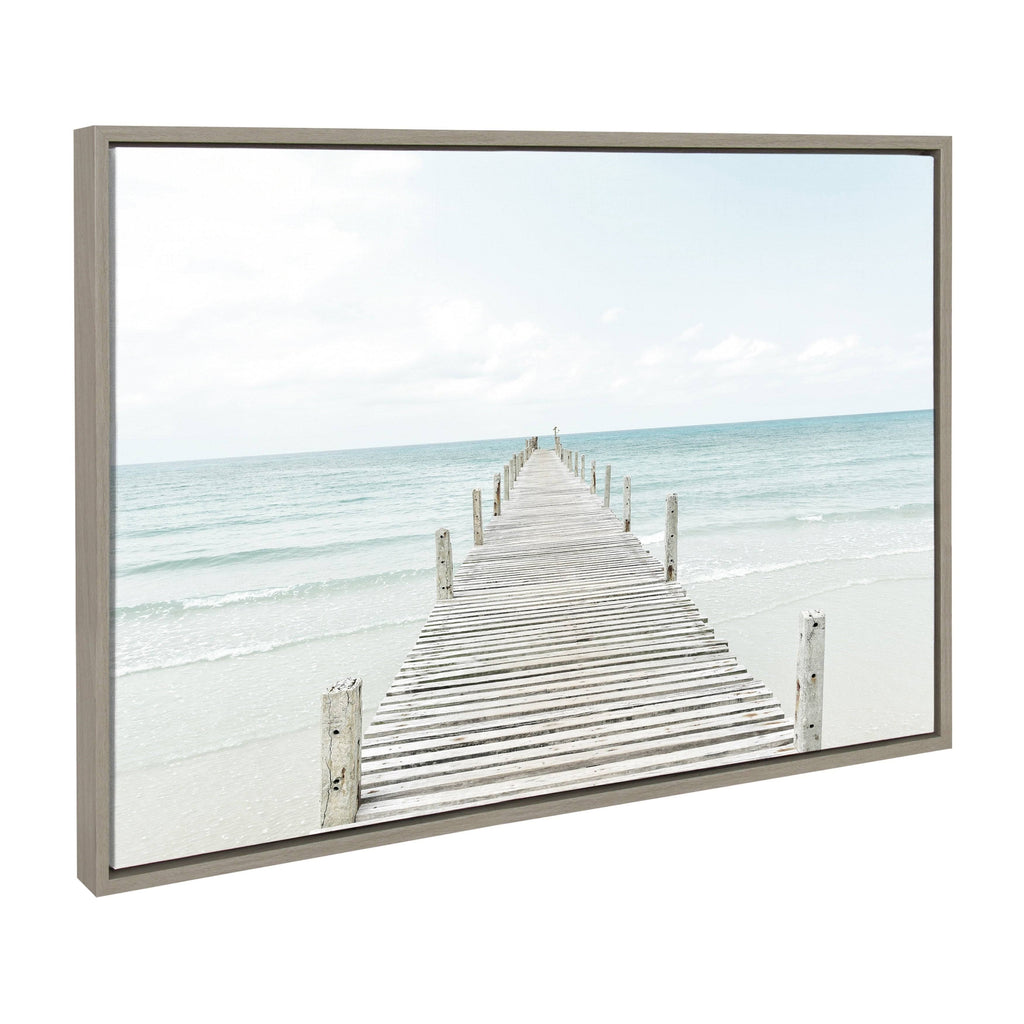Gray Wooden Framed Canvas V883900
