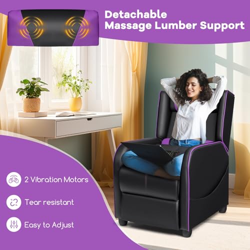 PU Leather Recliner Chair with Footrest S6266