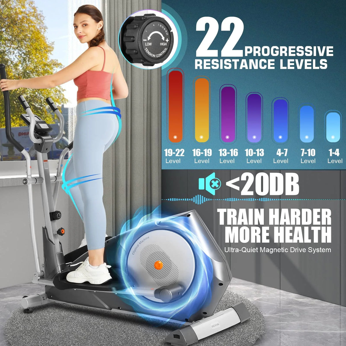 Elliptical Machine with 22 Resistance Levels Q3313