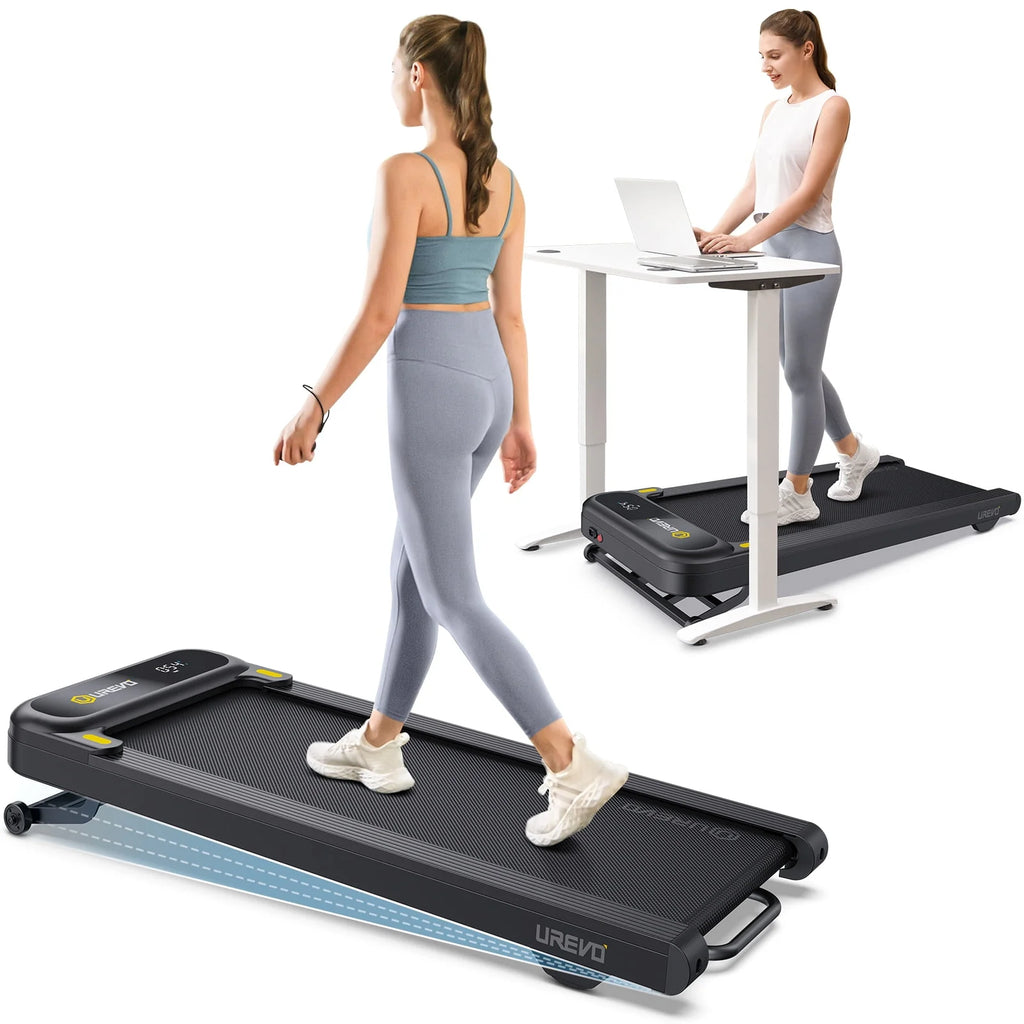 2 in 1 Under Desk Treadmill with Remote Control Q711
