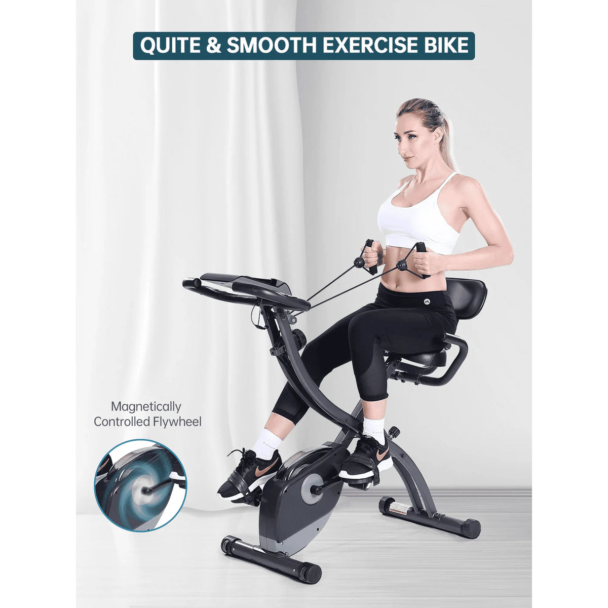 Folding Magnetic Stationary Exercise Bike H96057
