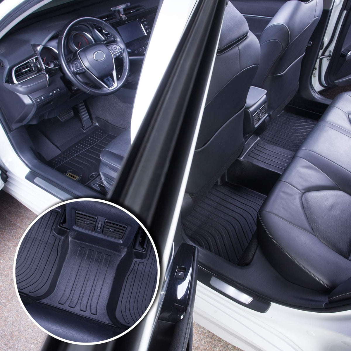 Black Floor Mats Liners Front Rear Custom Fit B679836