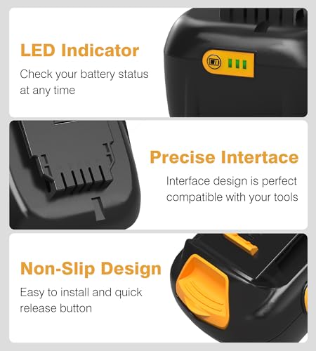 2Pack 6.0Ah Replacement Battery for 20V Cordless Power Tools I7925