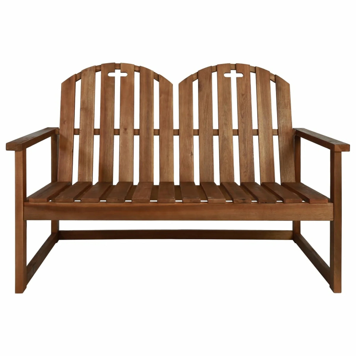 Set of 4 Acacia Wood Patio Lounge Set with Garden Bench and Coffee Side Table D890