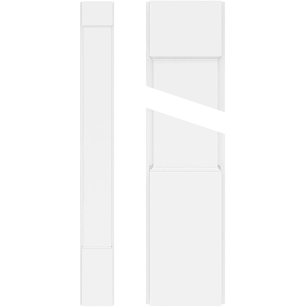 Plain PVC Pilaster with Standard Capital and Base (Pair) W521258