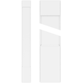 Plain PVC Pilaster with Standard Capital and Base (Pair) W521258