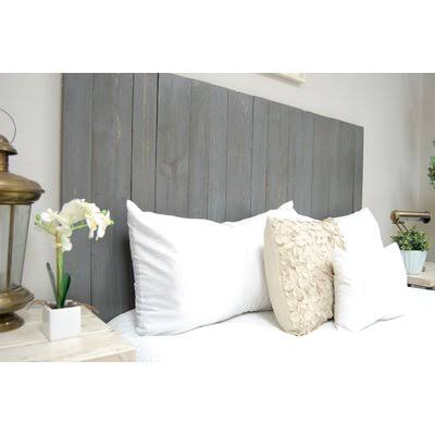King Gray Solid Wood Panel Headboard X3873