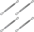 3/8 Inch x 6 Inches Galvanized Eye and Eye Turnbuckles Pack of 2 R402300