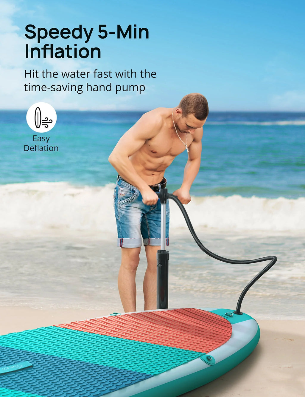 10.8 ft Inflatable Stand Up Paddle Board with Pump D231