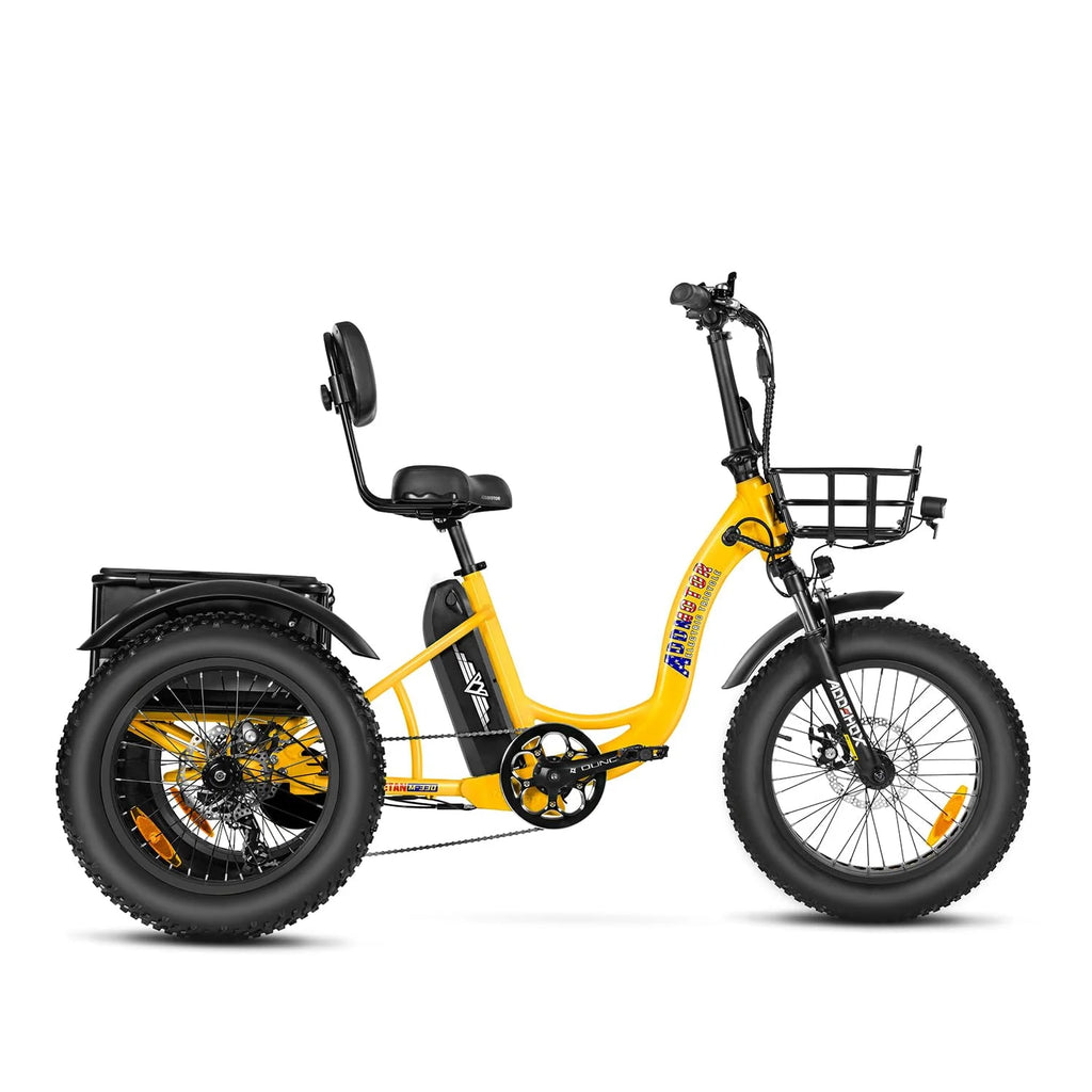 Step-Thru Fat Tire Electric Trike with Basket, 750W 48V 20Ah Black X379742