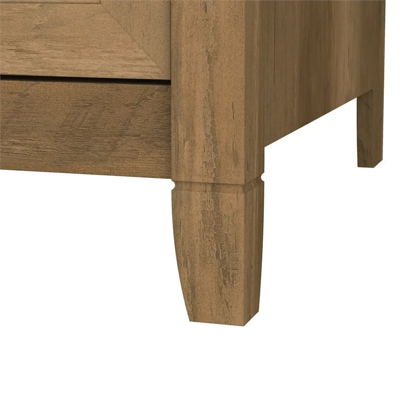 2 Drawer Contemporary Wood Lateral File Cabinet in Pine Y571725