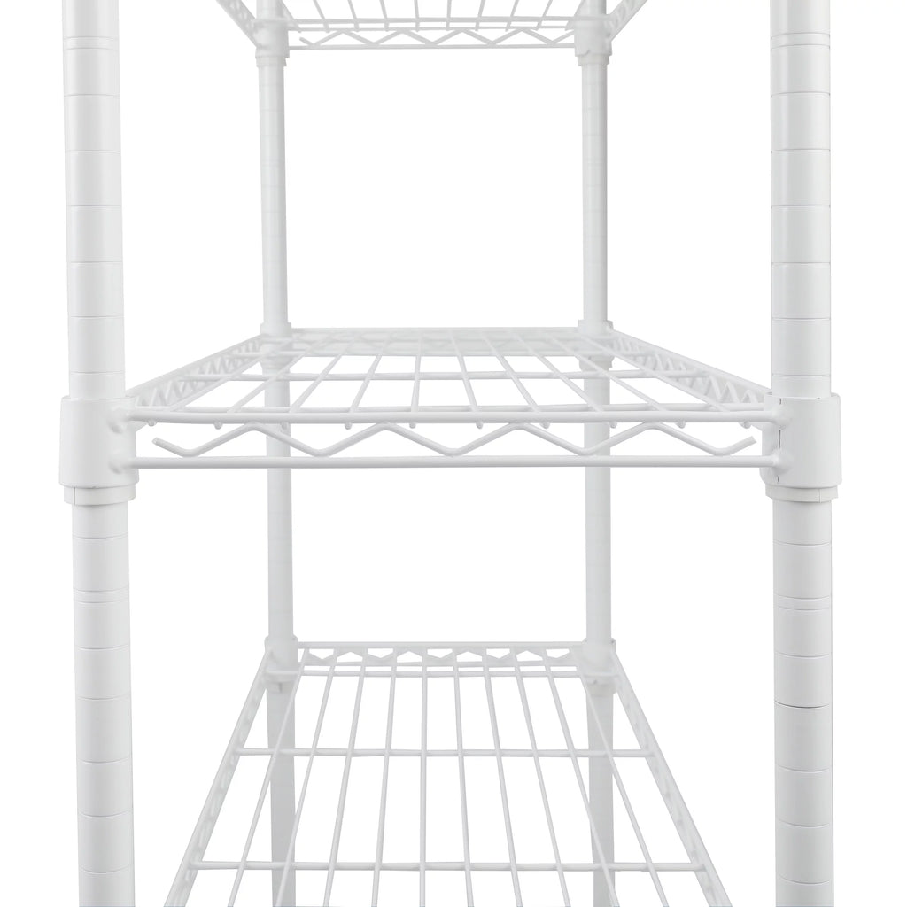 4-Tier White Wire Shelf Unit I81518