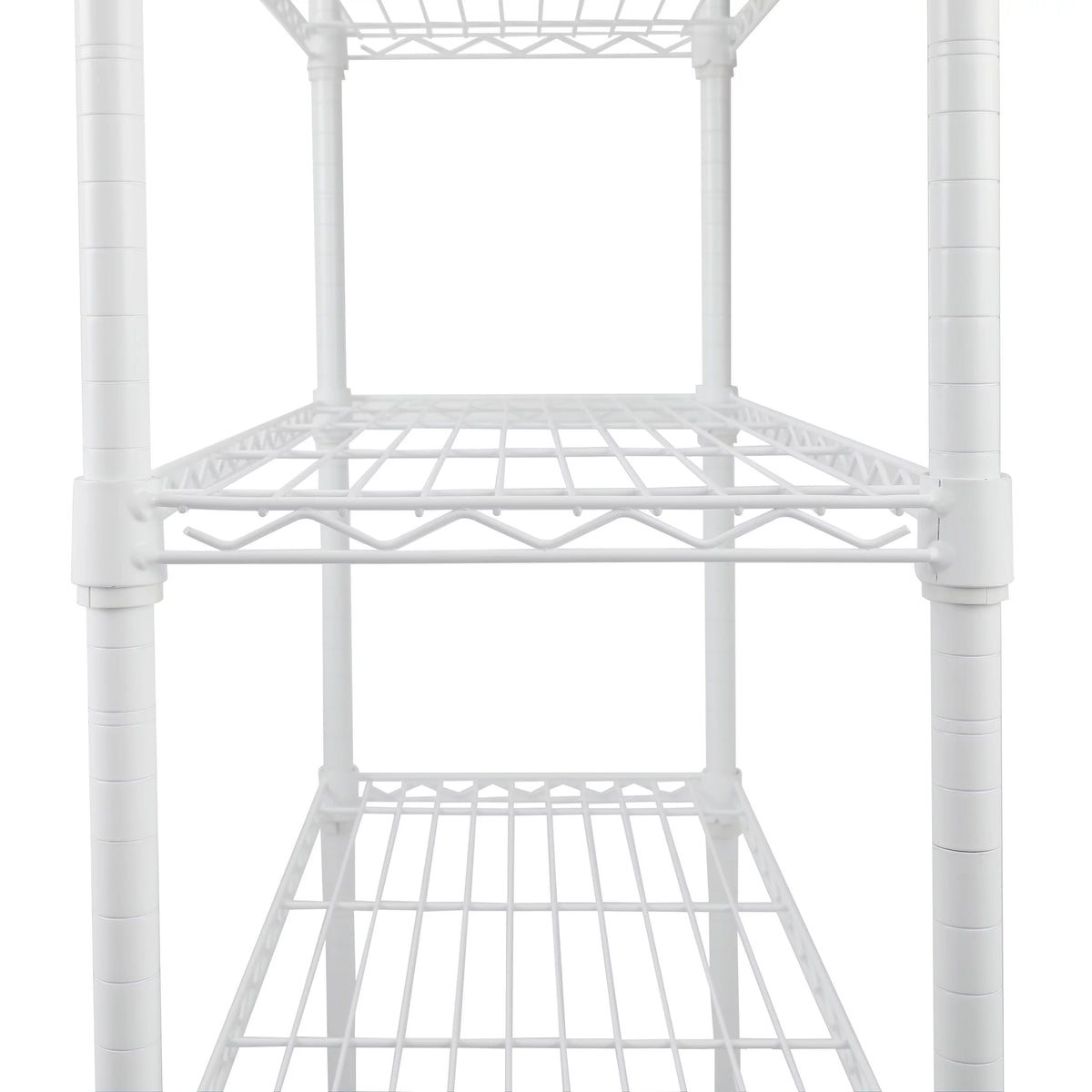 4-Tier White Wire Shelf Unit I81518