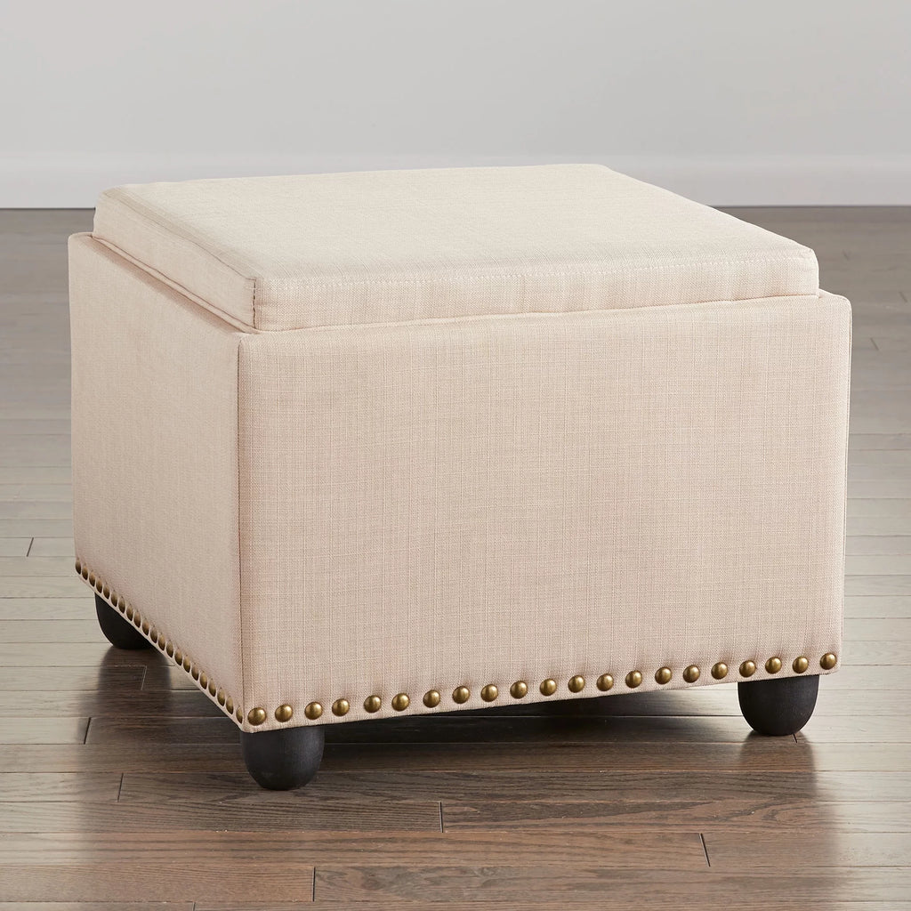 Studded Ottoman With Tray 400 Lb. Capacity N5581