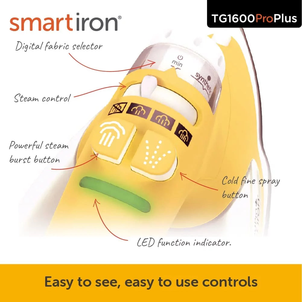 1800 Watt Yellow Steam Iron E561523