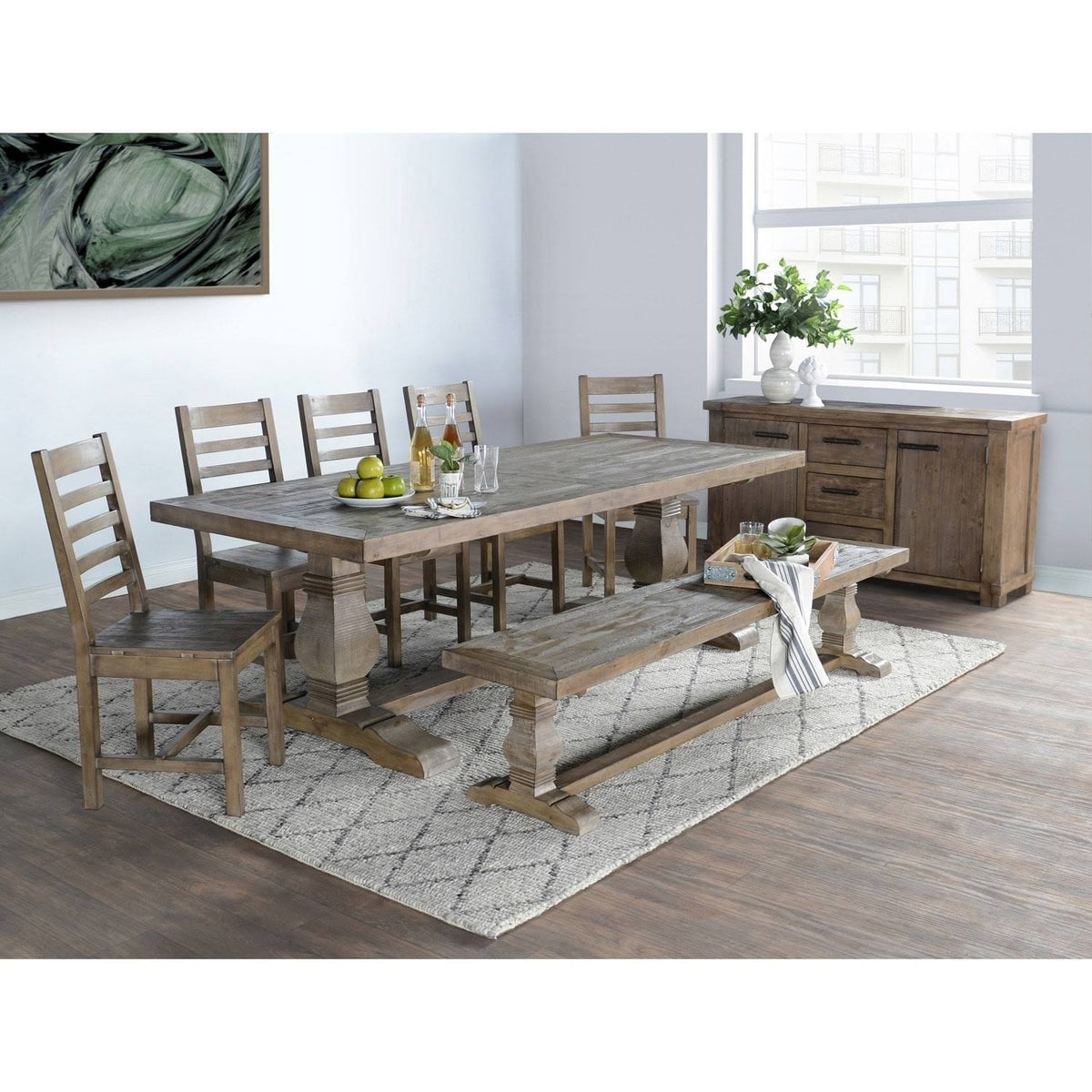 Reclaimed Pine 83 inch Bench F53479
