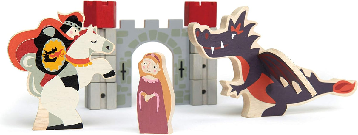 Wooden Medieval Castle Set for Toddlers, Pack of 2 X236198