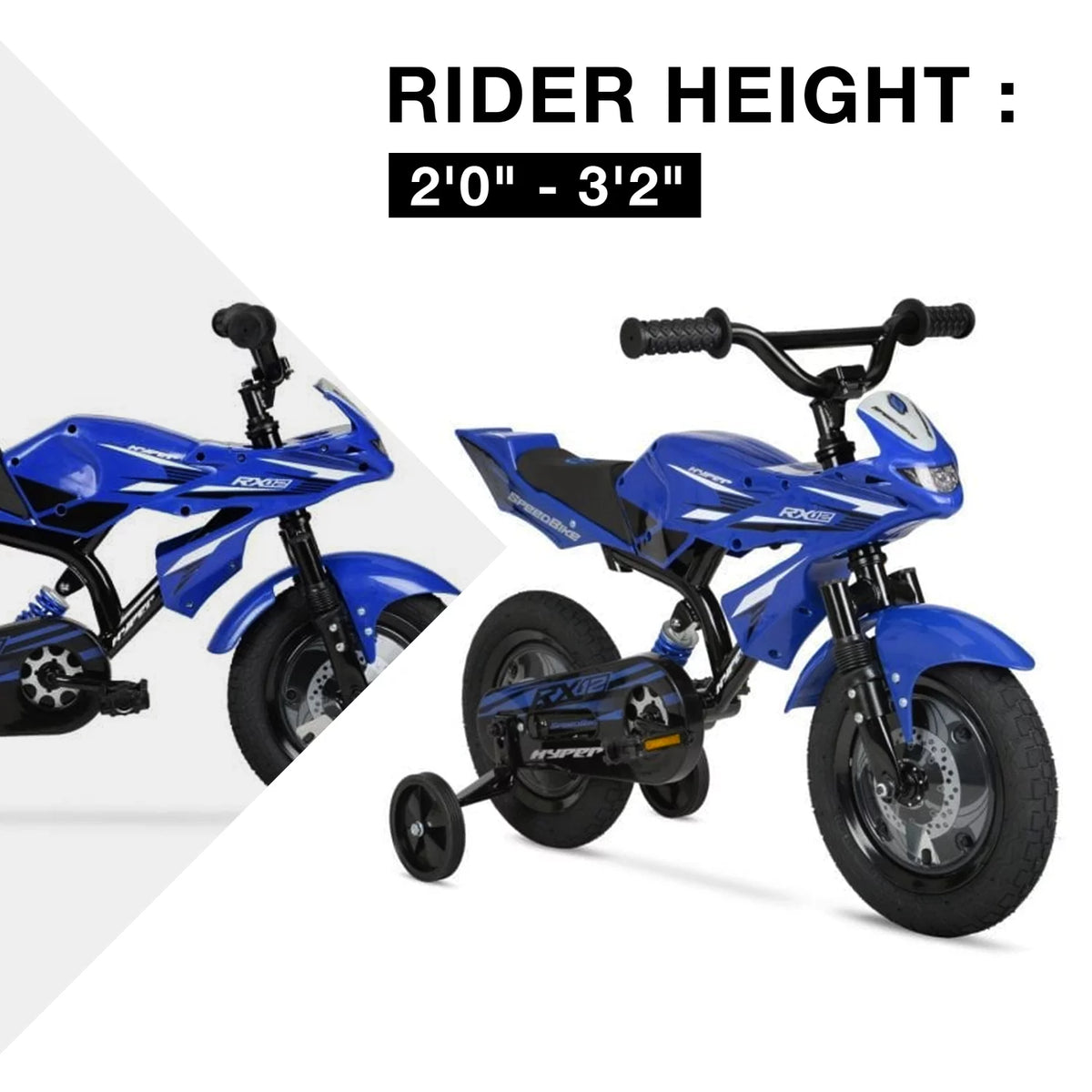 Blue 12 Boys Bike with Training Wheels K917433