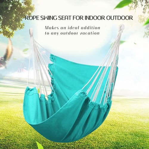 Dark Gray Hanging Rope Hammock Chair with Pocket R41630
