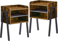 Set of 2 2-Tier Storage Nightstand K406