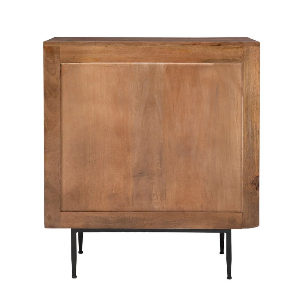 Brown Wood Cabinet with 2 Shelves K91945