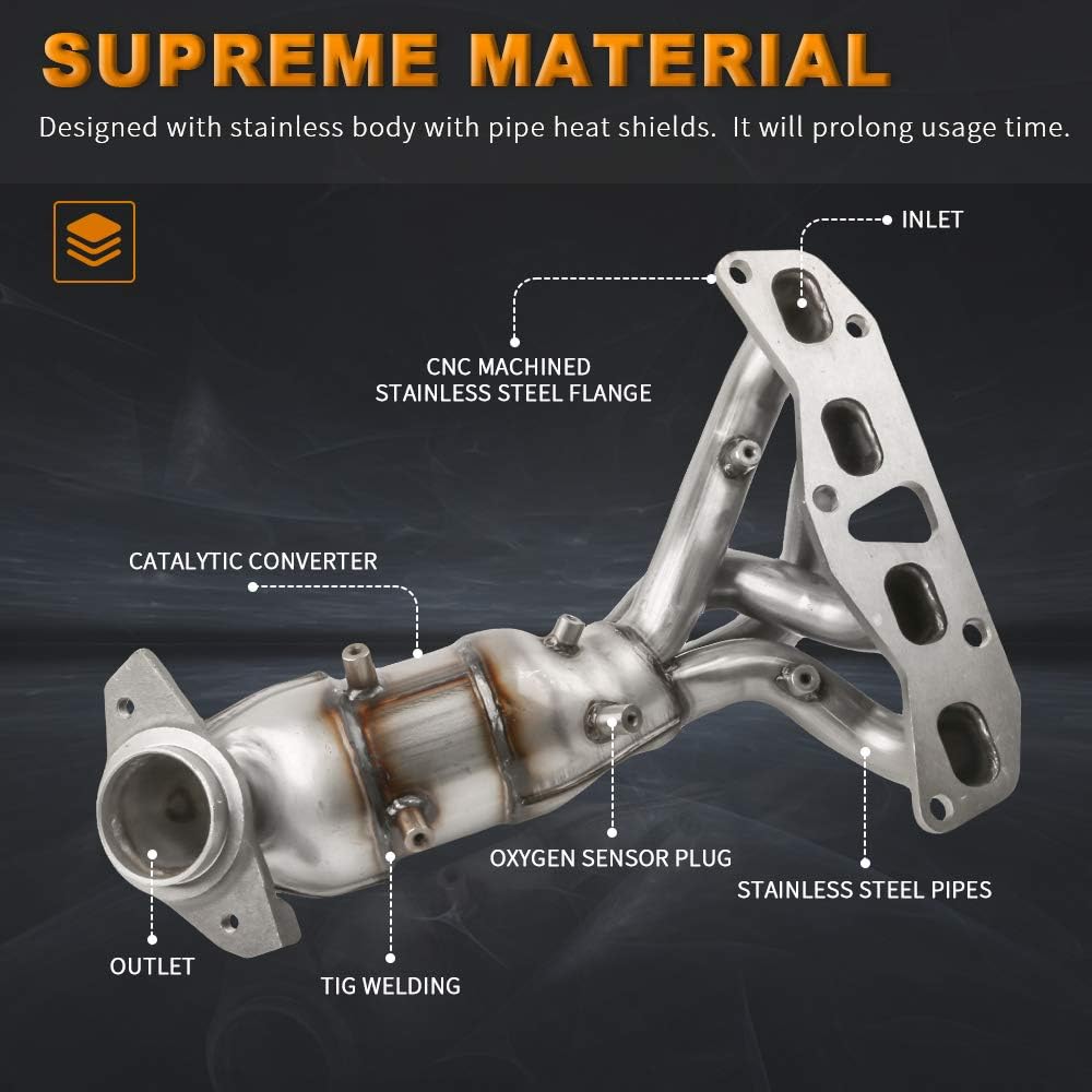 Front Exhaust Manifold Catalytic Converter with Gasket for Nissan Altima 2.5L L20460
