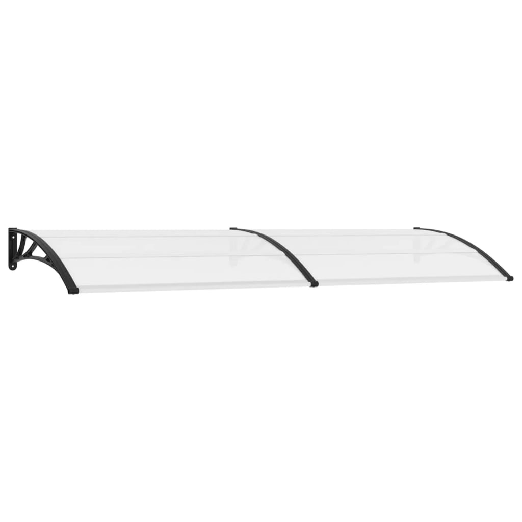 Door Canopy Black and Transparent 118.1"x31.5" PC B360797