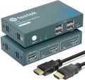 KVM Switch HDMI 2 Port, UHD 4K@60Hz, 4 USB 2.0 Port, with 1 HDMI and 2 USB Cables O753869