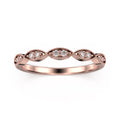 18K Rose Gold Over Silver Diamond Ring V840