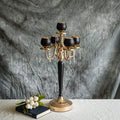 25 Matte Black/Gold Metal Tealight Candle Holder S420158