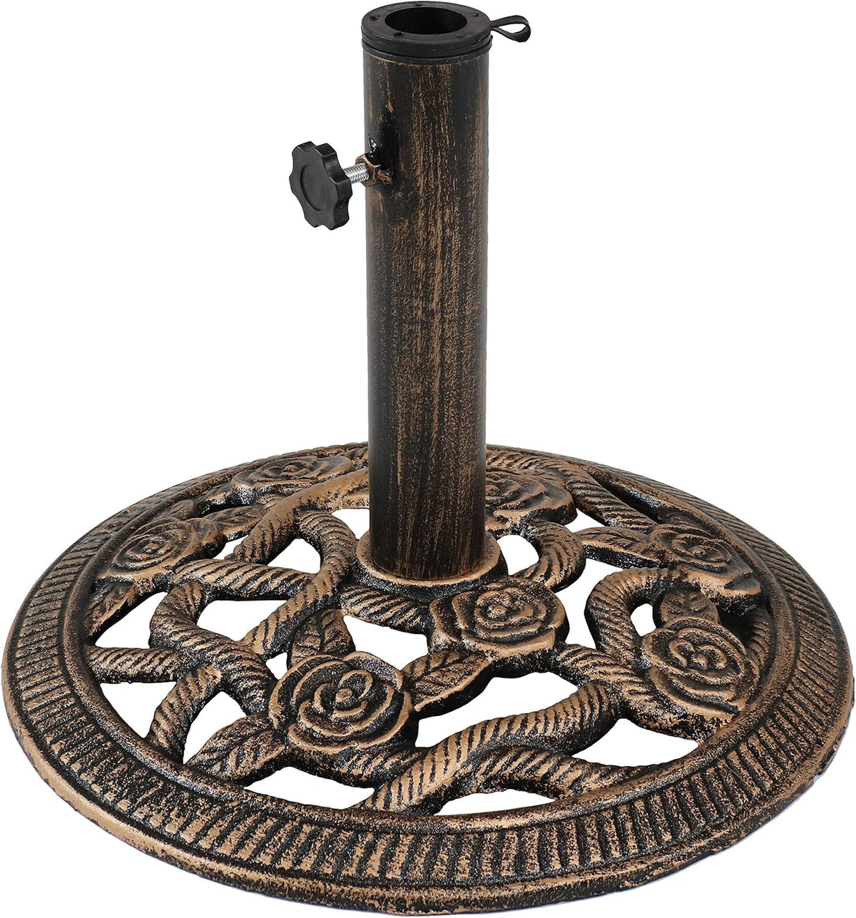 Green Cast Iron Patio Umbrella Base Stand A12927