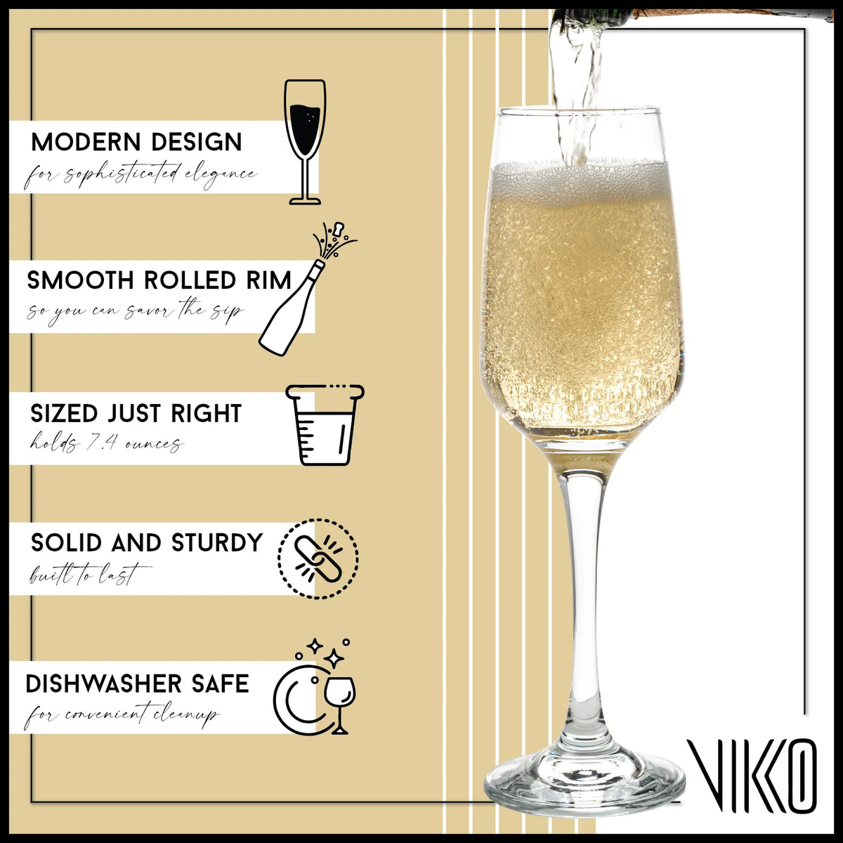 Champagne Flutes Set of 4 R3833