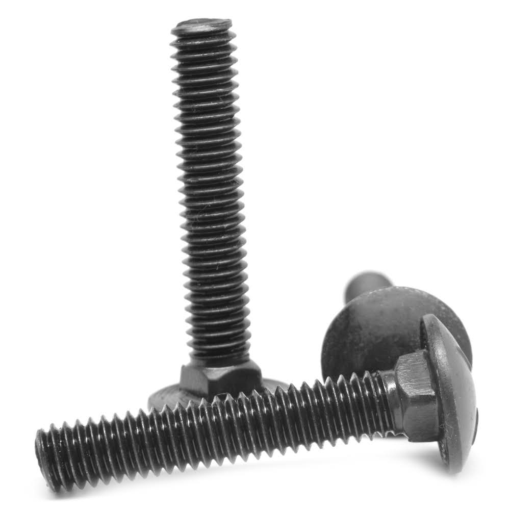5/16-18 x 2 1/4 Coarse Thread Carriage Bolt Low Carbon Steel Black Oxide Pk 500 Z26098