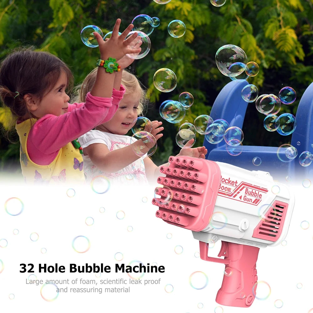 32 Holes Automatic Bubble Machine Toy J7629
