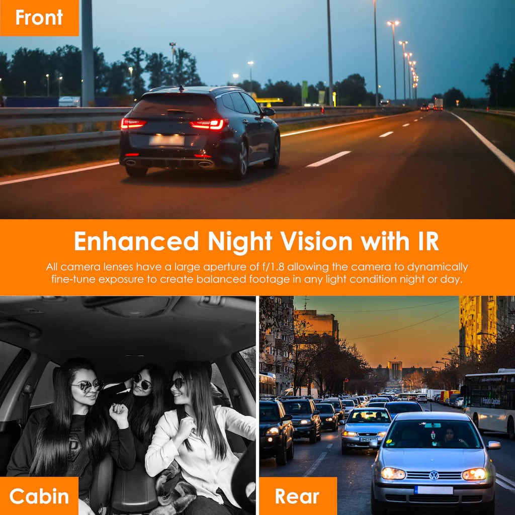 Full HD Dual Camera Dash Cam with Infrared Night Vision L831