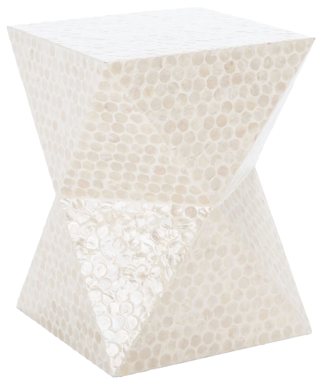 White Square Accent Table J9378