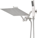 10 Inch All Metal Rain Shower Head With Handheld, High Pressure Dual Shower Head Combo With Adjustable Extension Arm, 70" Flexible Hose, 3-Way Diverter (Chrome) V726326