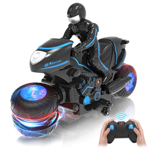 Remote Control Motorcycle with RGB Wheels Lights N1108